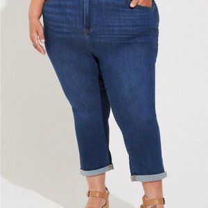 Torrid Size 24 Crop MidFit Skinny Super Soft Mid-Rise Jean